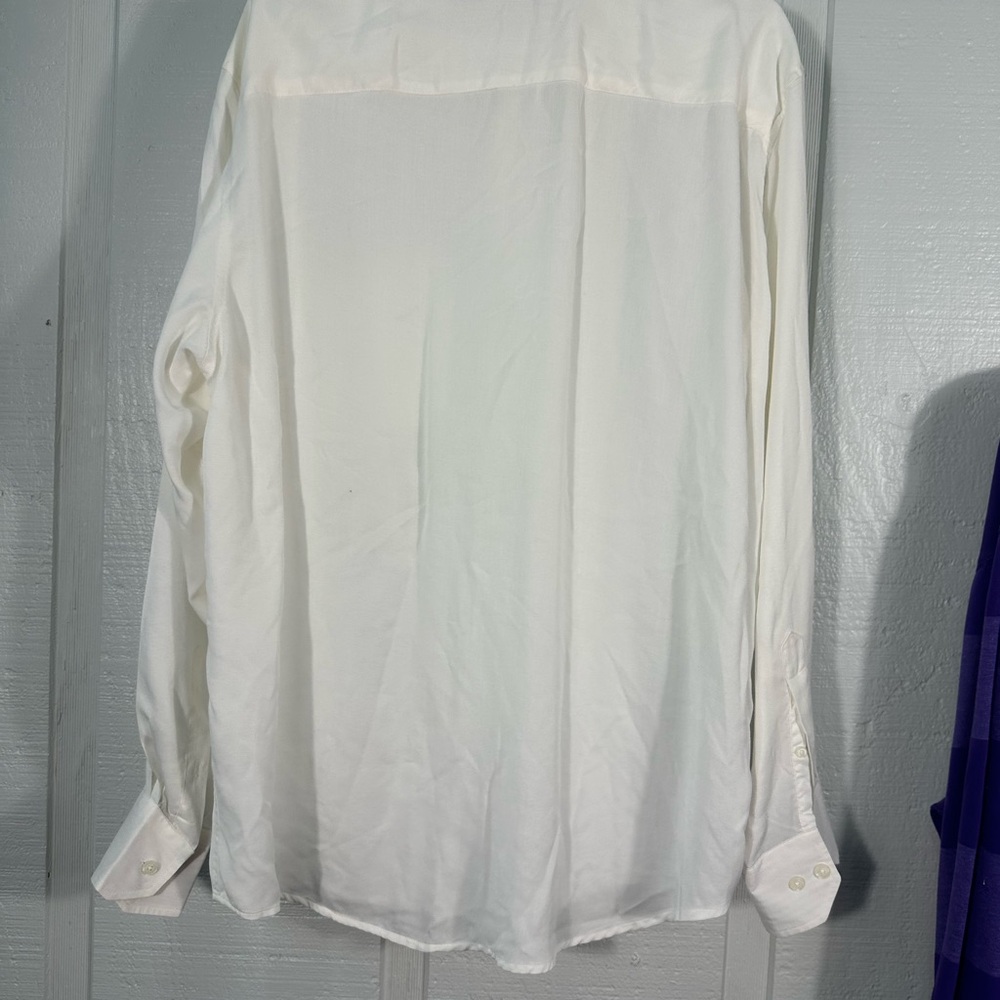 Bugatchi Men’s White Shirt Size Large EUC - Picture 7 of 8